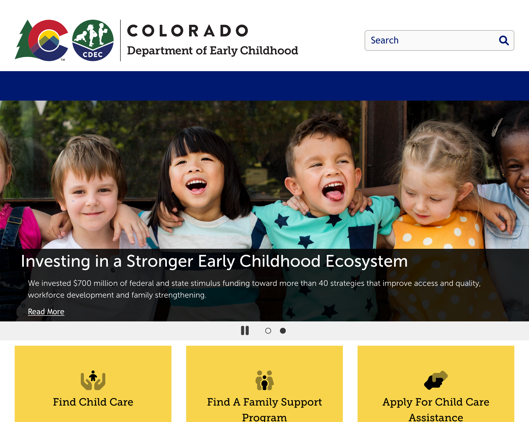 Screenshot of cdec.colorado.gov